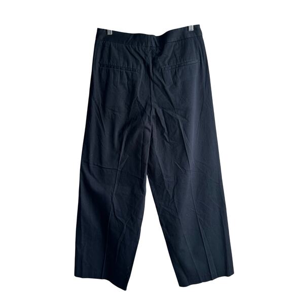 Banana Republic Factory Pleated Cotton Trouser Pant Black 8 - Picture 5 of 10